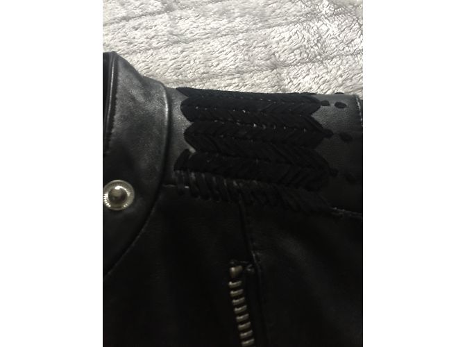 Maje Lederjacke in Schwarz Größe 38 - Ansicht 3