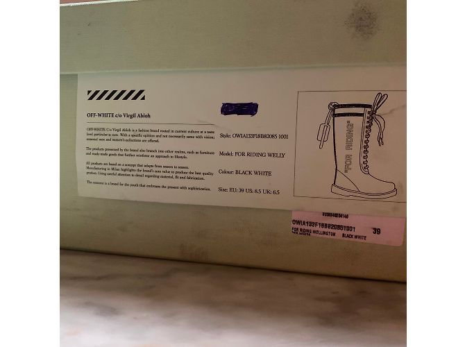 Off White PARA MONTAR Botas de lluvia WELLINGTON - vista 10