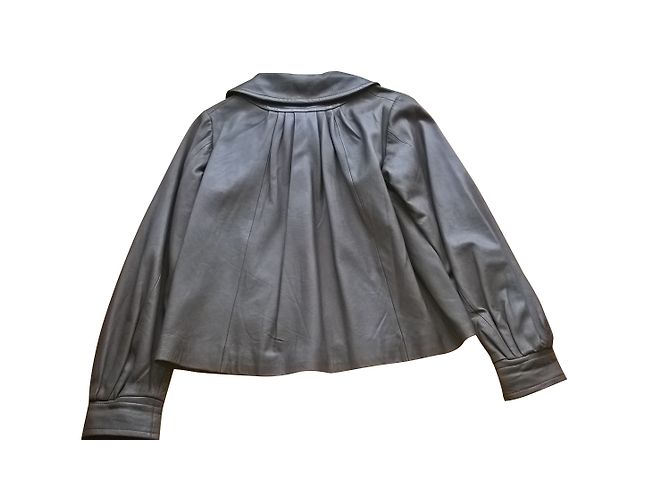 Autre Marque Ernest Jacke Lederjacke Taupe - Ansicht 2