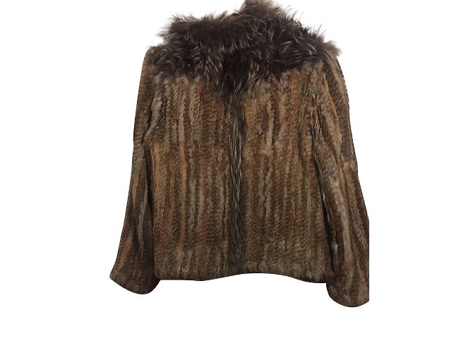 Chaqueta de piel de conejo beige The Kooples - vista 2