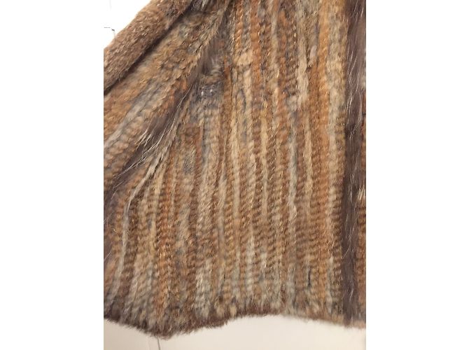 Chaqueta de piel de conejo beige The Kooples - vista 3