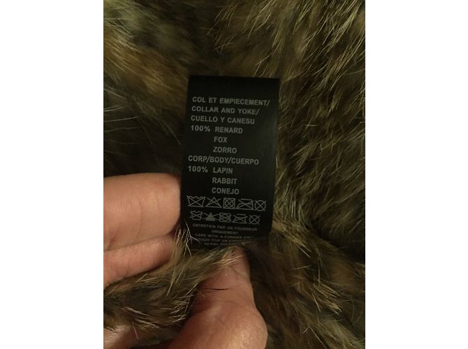 Chaqueta de piel de conejo beige The Kooples - vista 4