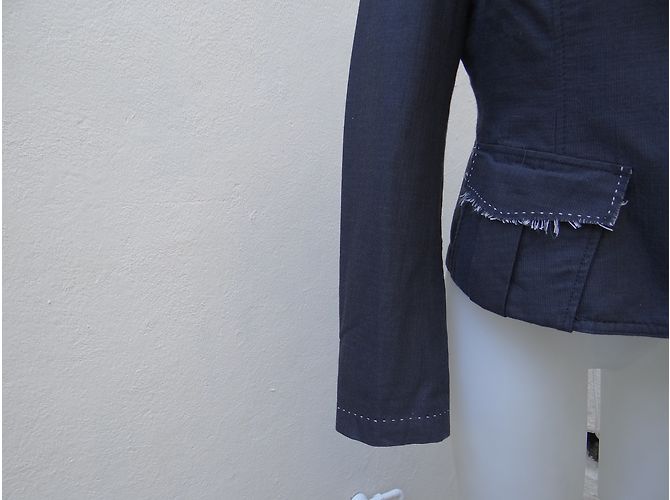 Chaqueta Hugo Boss de algodón gris Talla 40 - vista 4