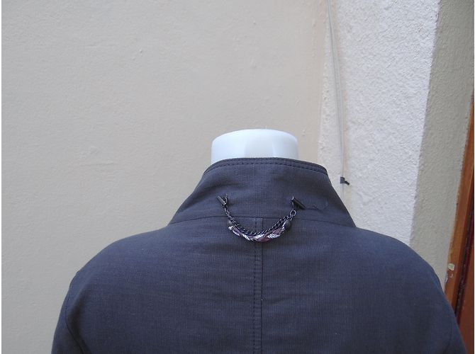 Chaqueta Hugo Boss de algodón gris Talla 40 - vista 5