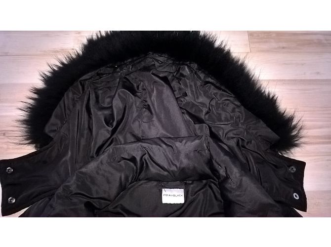 Pennyblack Piumino giacca con cappuccio nero - vista 3