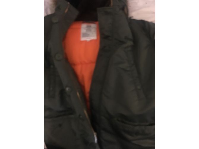 Parka Supreme Fuck Em All Argento Arancio Khaki Arancione Cachi - vista 3