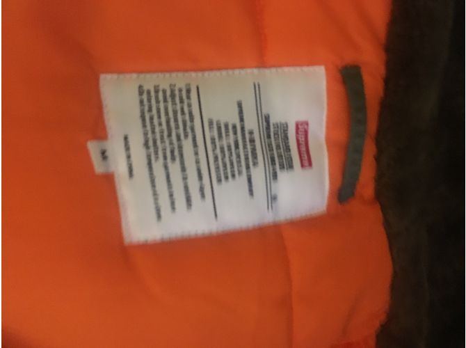 Parka Supreme Fuck Em All Argento Arancio Khaki Arancione Cachi - vista 4