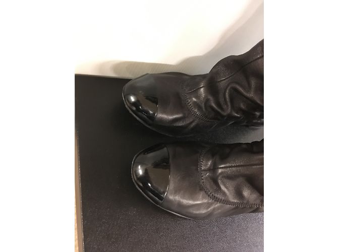 Botas altas Chanel de piel de cordero negras Negro - vista 5