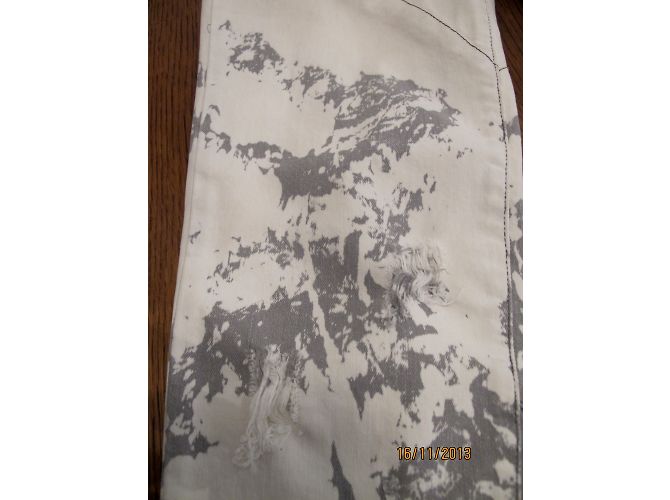 Jeans McQ Bianche in Cotone Effetto Distressed Bianco - vista 2
