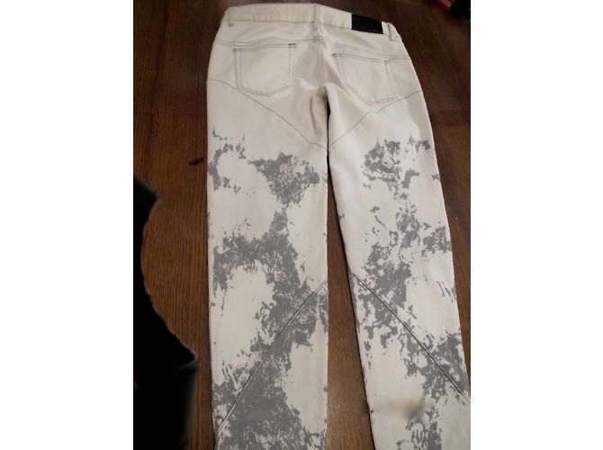 Jeans McQ Bianche in Cotone Effetto Distressed Bianco - vista 4