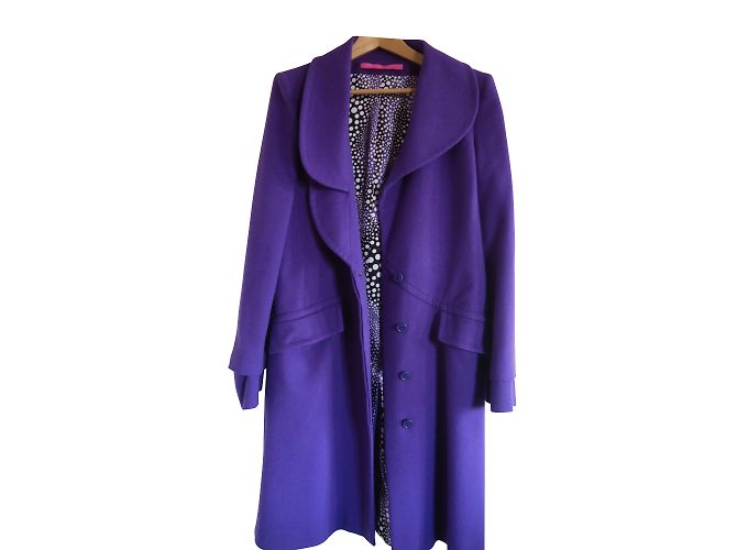 Abrigo Emanuel Ungaro de Lana y Angora Morado Púrpura - vista 2