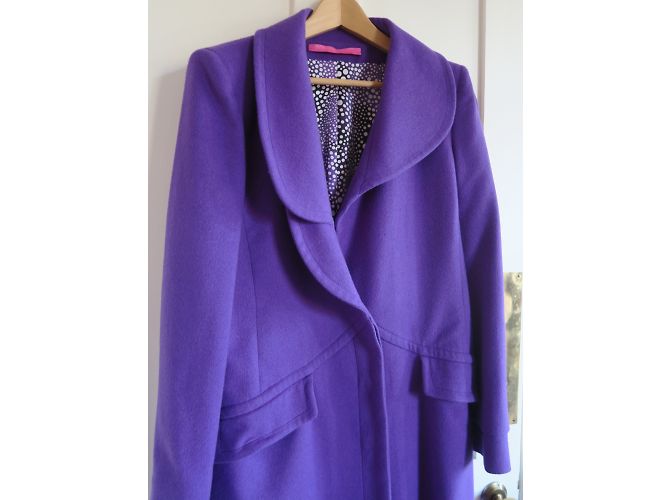 Abrigo Emanuel Ungaro de Lana y Angora Morado Púrpura - vista 5