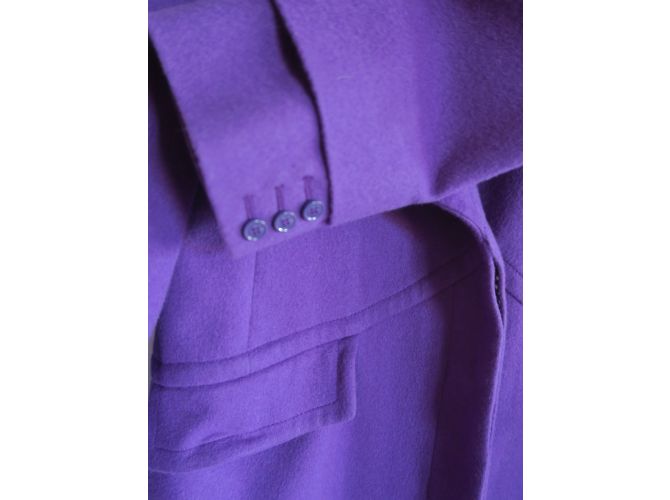 Abrigo Emanuel Ungaro de Lana y Angora Morado Púrpura - vista 6