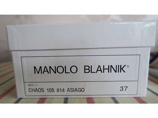 Sandali Manolo Blahnik Chaos 105 Suede Viola Porpora - vista 5