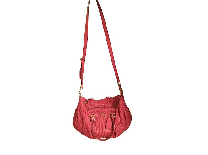 Coach Handtasche aus Leder Koralle - Ansicht 2