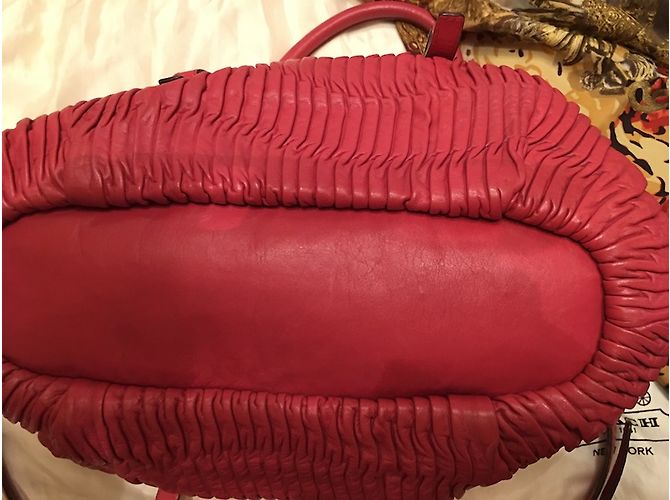 Coach Handtasche aus Leder Koralle - Ansicht 3