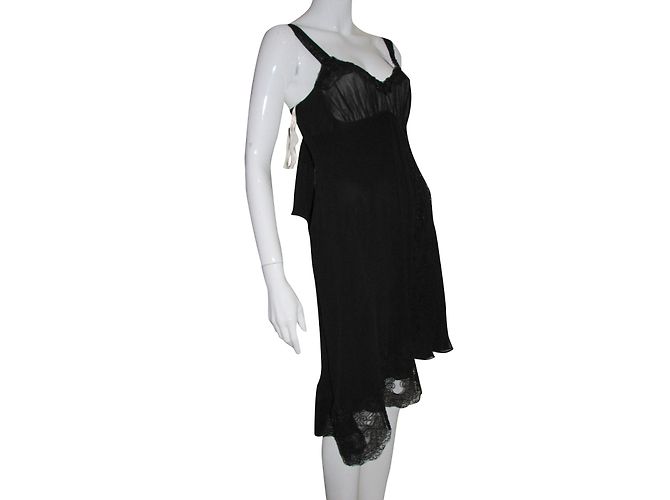 Karen Millen Vestido asimétrico de seda. Negro - vista 2