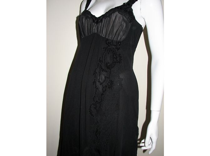 Karen Millen Vestido asimétrico de seda. Negro - vista 3