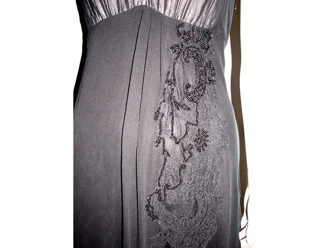 Karen Millen Vestido asimétrico de seda. Negro - vista 4
