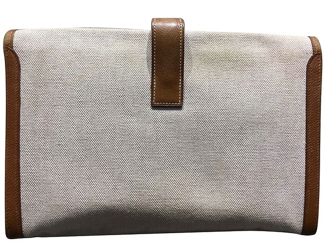 Hermès Jige-Handtasche Beige - Ansicht 2