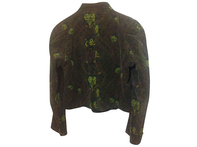 Kenzo Gesteppte Samtjacke mit Blumenmuster Mehrfarben - Ansicht 2