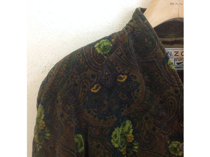 Kenzo Gesteppte Samtjacke mit Blumenmuster Mehrfarben - Ansicht 3