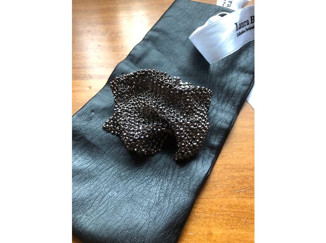 Autre Marque Bracciale manchette Laura B maglia argentata Argento - vista 4