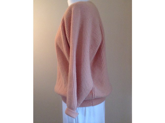 Pale Coral Kaschmirpullover, starker Strick aus Colombo Koralle - Ansicht 4