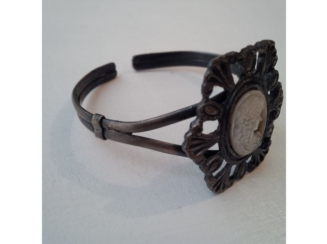 Autre Marque Bracciale Cameo Gunmetal con Madreperla Grigio antracite - vista 6
