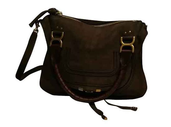 Chloé Marcie media in nabuk marrone Marrone scuro - vista 2