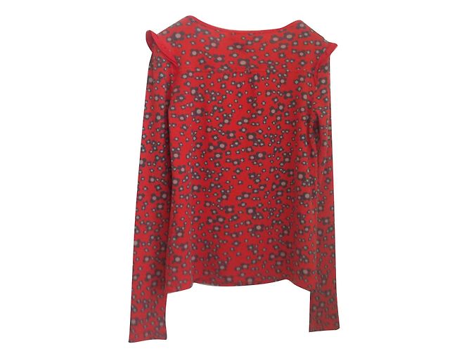 Marc Jacobs Top de Algodón Rojo con Estampado Floral Roja - vista 2