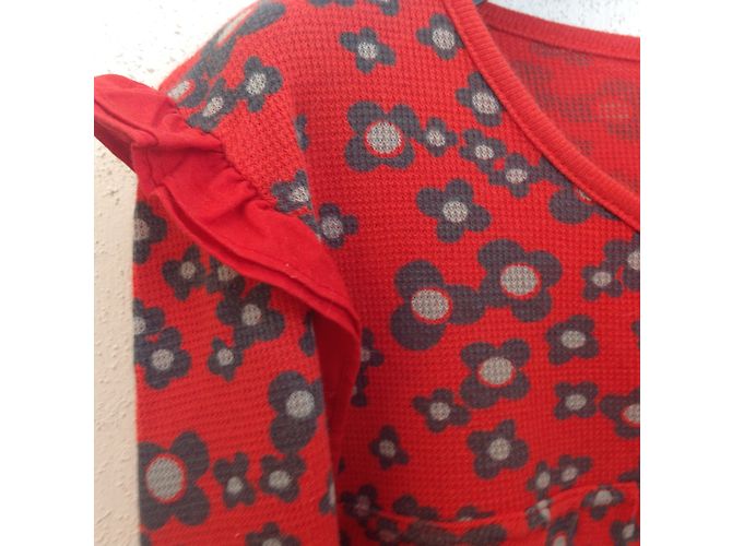 Marc Jacobs Top de Algodón Rojo con Estampado Floral Roja - vista 4