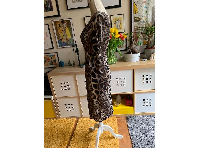 Vestido Zapa con Estampado de Leopardo en Lycra - vista 7