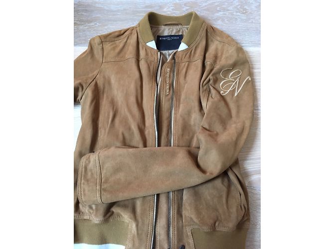 Autre Marque Blouson en daim caramel Polo Black Label Caramelo - vista 2