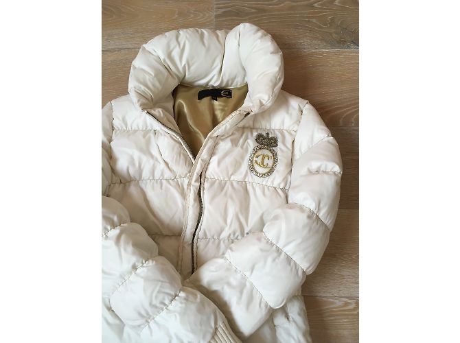 Roberto Cavalli Down Jacket Ivory Gold Beige - view 3