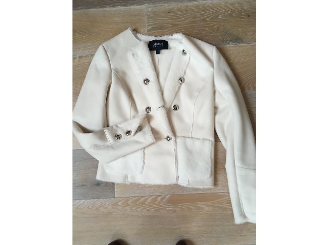 Armani Kunstpelz Jacke Beige - Ansicht 3