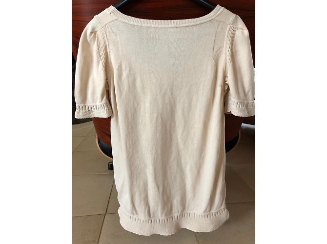 Suéter See by Chloé de algodón beige con malla - vista 4