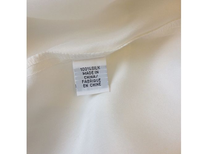 Top de seda Diane Von Furstenberg Blanco y Marrón Castaño - vista 4