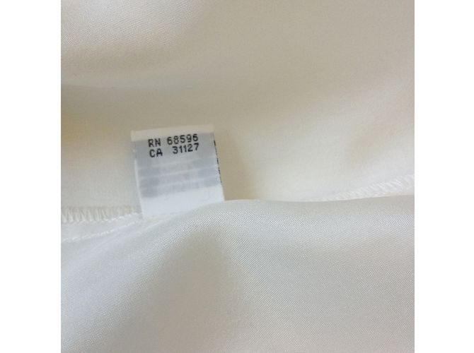 Top de seda Diane Von Furstenberg Blanco y Marrón Castaño - vista 5