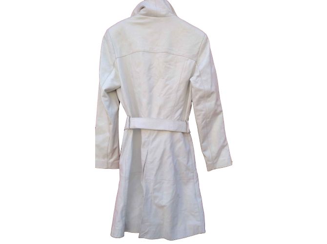 Sinéquanone Chaqueta de cuero "SINEQUANONE" Blanco - vista 2