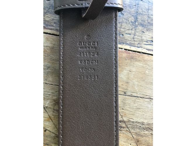 Cinturón Gucci de piel con hebilla GG 80 cm - vista 5