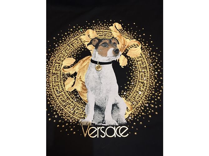Maglietta Gianni Versace Audrey Capsule Nera in Cotone Nero - vista 2