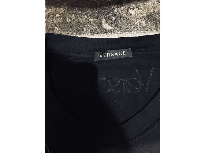 Maglietta Gianni Versace Audrey Capsule Nera in Cotone Nero - vista 3