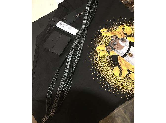 Maglietta Gianni Versace Audrey Capsule Nera in Cotone Nero - vista 8