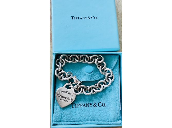 Bracciale Tiffany & Co Return to Tiffany con Medaglione a Cuore Argento Metallico - vista 5