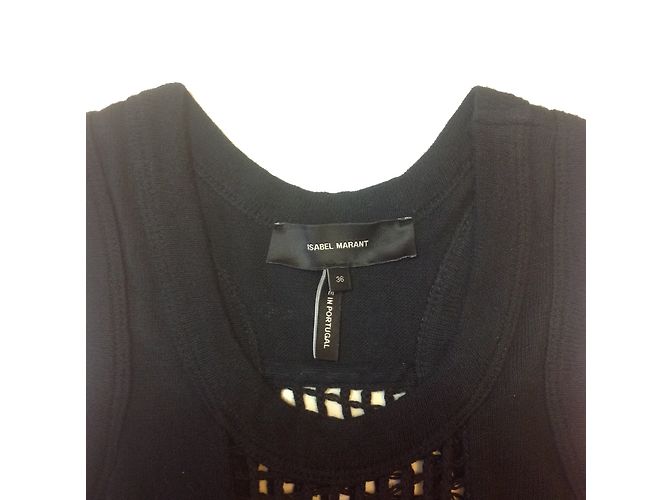 Isabel Marant Camiseta Sin Mangas de Algodón Negro - vista 3
