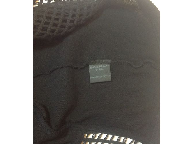 Isabel Marant Camiseta Sin Mangas de Algodón Negro - vista 5