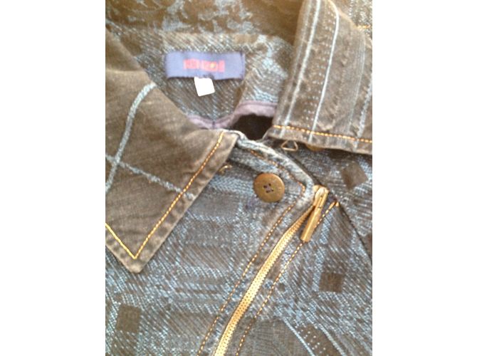Kenzo Cappotto vintage denim - vista 7