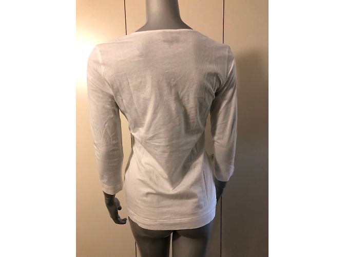 Top de algodón blanco Just Cavalli con estampado de logo - vista 4