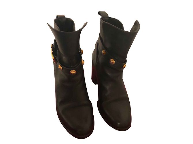 Botines Versace de piel negros 37 - vista 2